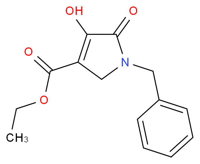 ethyl 1-benzyl-4-hydroxy-5-oxo-2,5-dihydro-1H-pyrrole-3-carboxylate_分子结构_CAS_4450-98-0