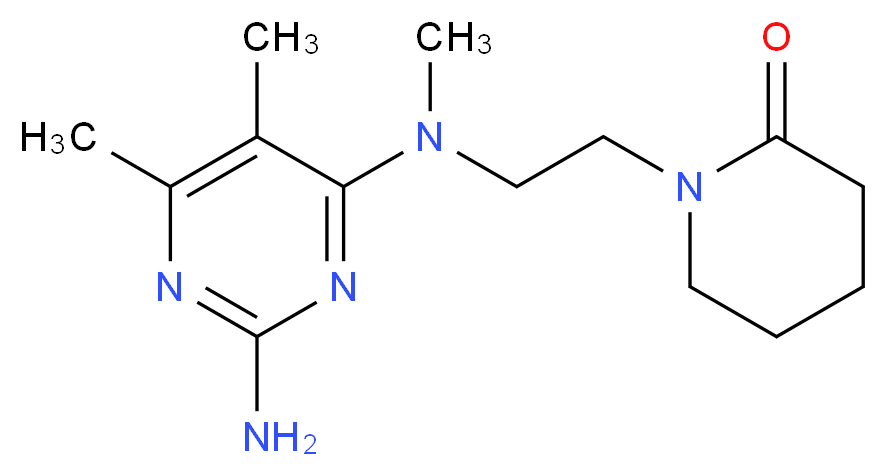 1-{2-[(2-amino-5,6-dimethylpyrimidin-4-yl)(methyl)amino]ethyl}piperidin-2-one_分子结构_CAS_)