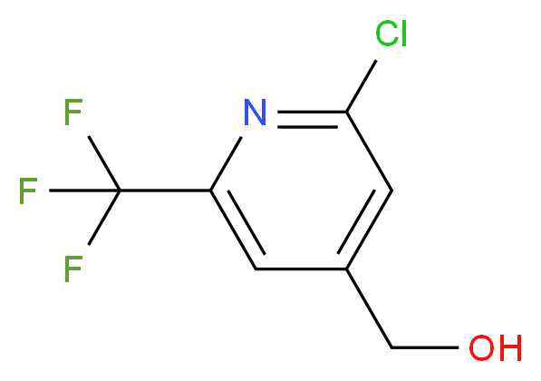 [2-chloro-6-(trifluoromethyl)pyridin-4-yl]methanol_分子结构_CAS_1196157-41-1