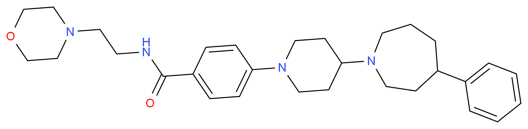 N-[2-(4-morpholinyl)ethyl]-4-[4-(4-phenyl-1-azepanyl)-1-piperidinyl]benzamide_分子结构_CAS_)