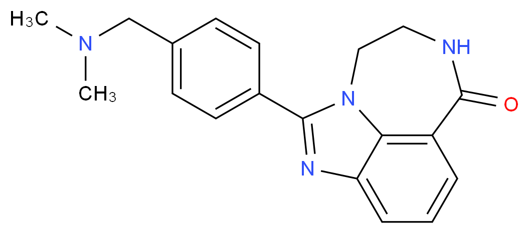 2-{4-[(dimethylamino)methyl]phenyl}-1,3,10-triazatricyclo[6.4.1.0^{4,13}]trideca-2,4,6,8(13)-tetraen-9-one_分子结构_CAS_328543-09-5