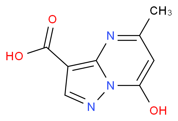 7-hydroxy-5-methylpyrazolo[1,5-a]pyrimidine-3-carboxylic acid_分子结构_CAS_90004-30-1)