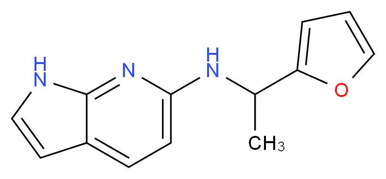 N-[1-(2-furyl)ethyl]-1H-pyrrolo[2,3-b]pyridin-6-amine_分子结构_CAS_)