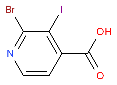 2-bromo-3-iodopyridine-4-carboxylic acid_分子结构_CAS_848243-29-8