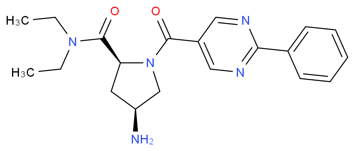 (4S)-4-amino-N,N-diethyl-1-[(2-phenylpyrimidin-5-yl)carbonyl]-L-prolinamide_分子结构_CAS_)