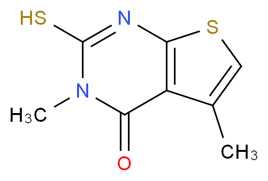 3,5-dimethyl-2-sulfanyl-3H,4H-thieno[2,3-d]pyrimidin-4-one_分子结构_CAS_51486-14-7)