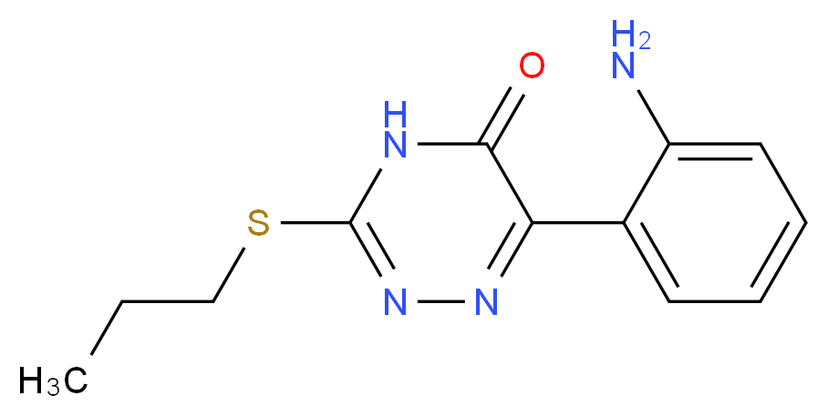 6-(2-aminophenyl)-3-(propylthio)-1,2,4-triazin-5(4H)-one_分子结构_CAS_419540-20-8)