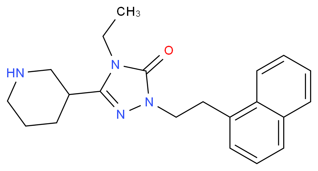 4-ethyl-2-[2-(1-naphthyl)ethyl]-5-piperidin-3-yl-2,4-dihydro-3H-1,2,4-triazol-3-one_分子结构_CAS_)