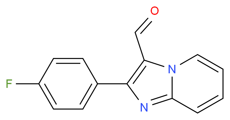 2-(4-fluorophenyl)imidazo[1,2-a]pyridine-3-carbaldehyde_分子结构_CAS_425658-37-3