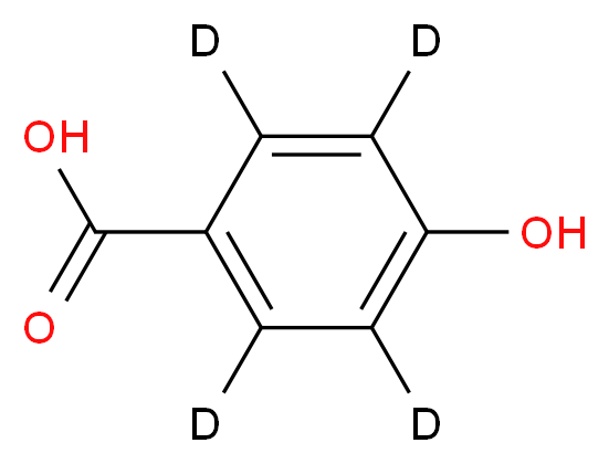 4-hydroxy(<sup>2</sup>H<sub>4</sub>)benzoic acid_分子结构_CAS_152404-47-2