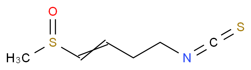 (1E)-4-isothiocyanato-1-methanesulfinylbut-1-ene_分子结构_CAS_592-95-0