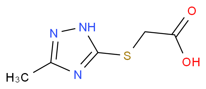 2-[(3-methyl-1H-1,2,4-triazol-5-yl)sulfanyl]acetic acid_分子结构_CAS_64679-65-8