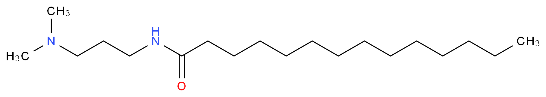 N-[3-(dimethylamino)propyl]tetradecanamide_分子结构_CAS_45267-19-4