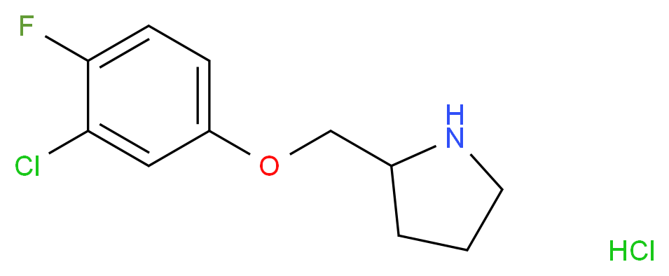 3-Chloro-4-fluorophenyl 2-pyrrolidinylmethyl ether hydrochloride_分子结构_CAS_)