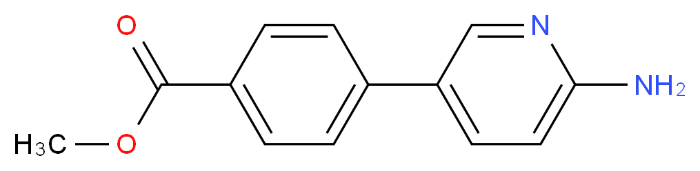 methyl 4-(6-aminopyridin-3-yl)benzoate_分子结构_CAS_222986-49-4