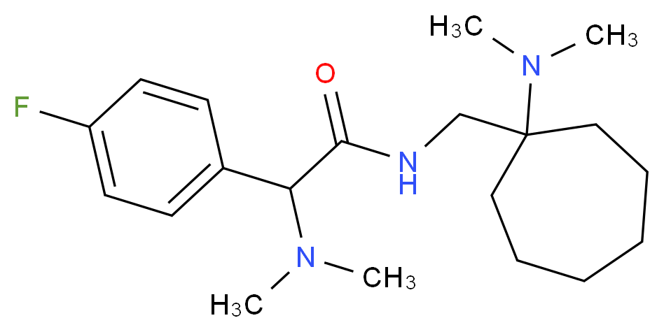 2-(dimethylamino)-N-{[1-(dimethylamino)cycloheptyl]methyl}-2-(4-fluorophenyl)acetamide_分子结构_CAS_)