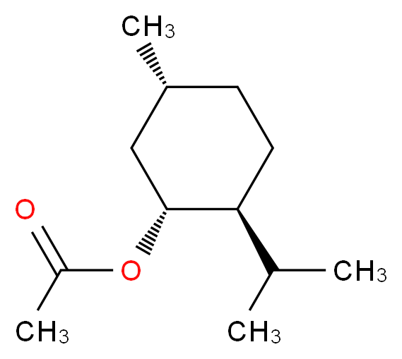 (1R)-(-)-乙酸薄荷酯_分子结构_CAS_2623-23-6)