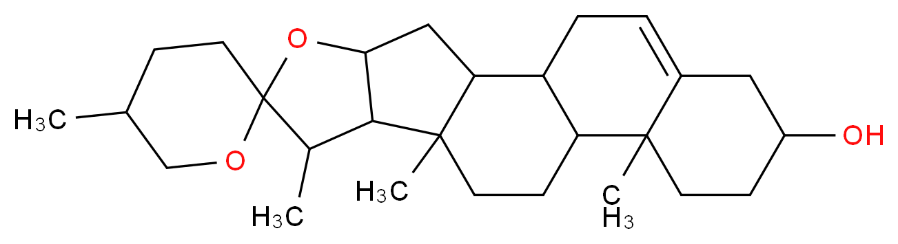 5,7',9',13'-tetramethyl-5'-oxaspiro[oxane-2,6'-pentacyclo[10.8.0.0^{2,9}.0^{4,8}.0^{13,18}]icosan]-18'-en-16'-ol_分子结构_CAS_512-04-9