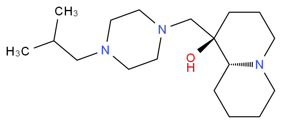 (1R,9aR)-1-[(4-isobutylpiperazin-1-yl)methyl]octahydro-2H-quinolizin-1-ol_分子结构_CAS_)