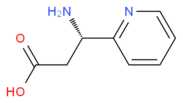 (3S)-3-amino-3-(pyridin-2-yl)propanoic acid_分子结构_CAS_149196-85-0