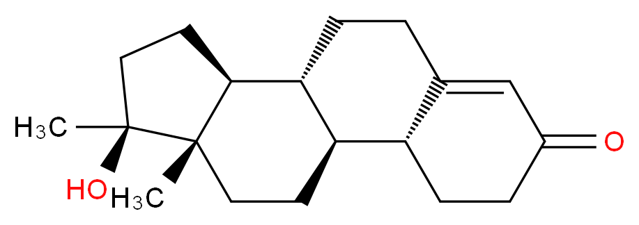 (1S,2R,10R,11S,14S,15S)-14-hydroxy-14,15-dimethyltetracyclo[8.7.0.0<sup>2</sup>,<sup>7</sup>.0<sup>1</sup><sup>1</sup>,<sup>1</sup><sup>5</sup>]heptadec-6-en-5-one_分子结构_CAS_514-61-4