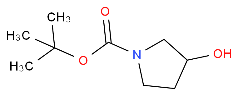 (+/-)-1-Boc-3-羟基吡咯烷_分子结构_CAS_103057-44-9)