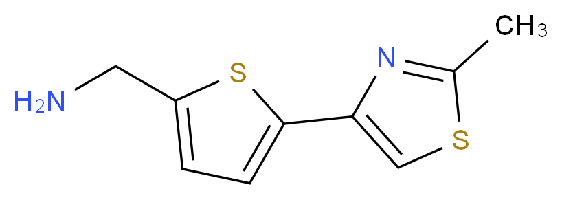 [5-(2-methyl-1,3-thiazol-4-yl)thiophen-2-yl]methanamine_分子结构_CAS_868238-07-7