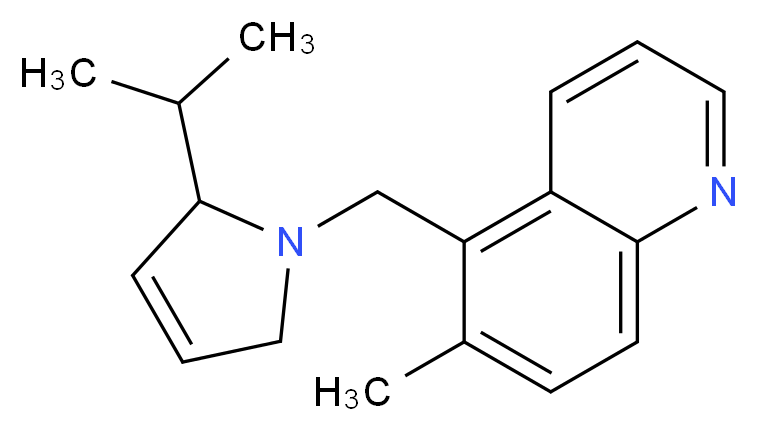 5-[(2-isopropyl-2,5-dihydro-1H-pyrrol-1-yl)methyl]-6-methylquinoline_分子结构_CAS_)