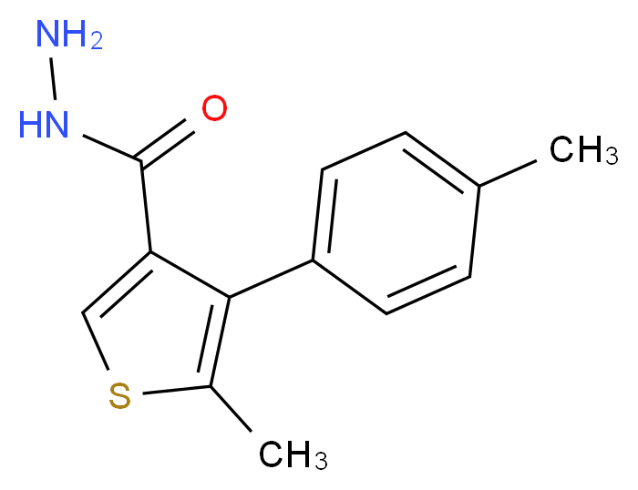 5-Methyl-4-(4-methylphenyl)thiophene-3-carbohydrazide_分子结构_CAS_)