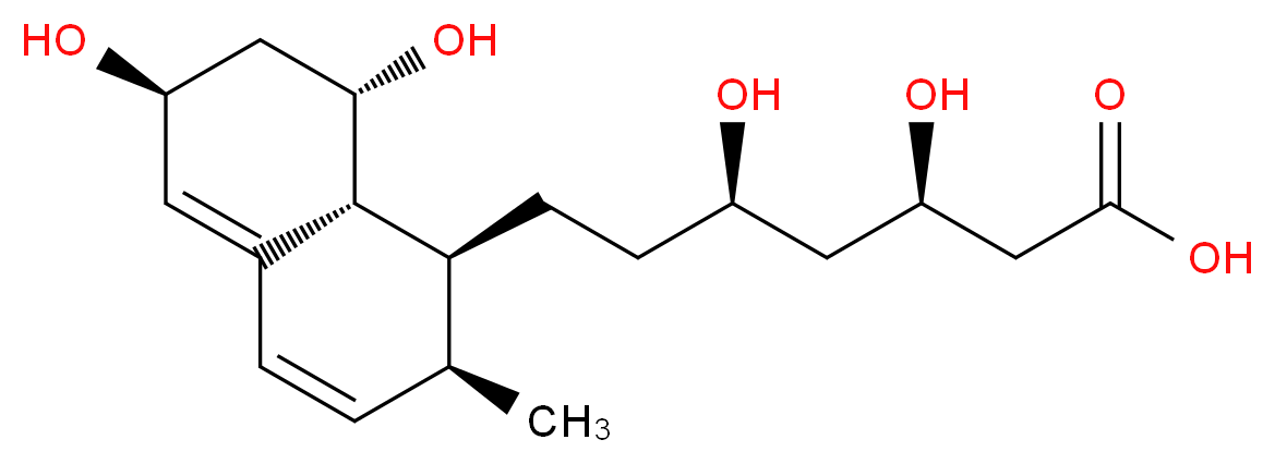 (3R,5R)-7-[(1S,2S,6S,8S,8aR)-6,8-dihydroxy-2-methyl-1,2,6,7,8,8a-hexahydronaphthalen-1-yl]-3,5-dihydroxyheptanoic acid_分子结构_CAS_151006-03-0