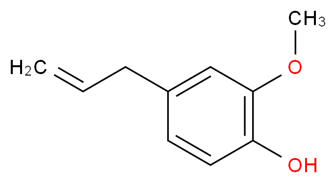 2-methoxy-4-(prop-2-en-1-yl)phenol_分子结构_CAS_97-53-0
