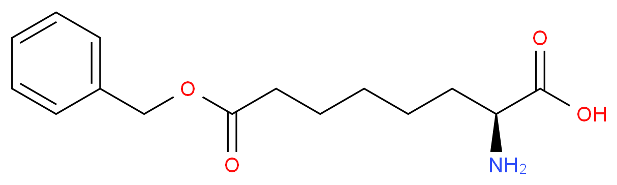 (2S)-2-amino-8-(benzyloxy)-8-oxooctanoic acid_分子结构_CAS_116052-00-7