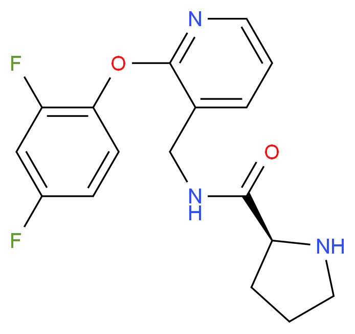 N-{[2-(2,4-difluorophenoxy)pyridin-3-yl]methyl}-L-prolinamide_分子结构_CAS_)