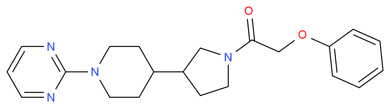 2-{4-[1-(phenoxyacetyl)-3-pyrrolidinyl]-1-piperidinyl}pyrimidine_分子结构_CAS_)