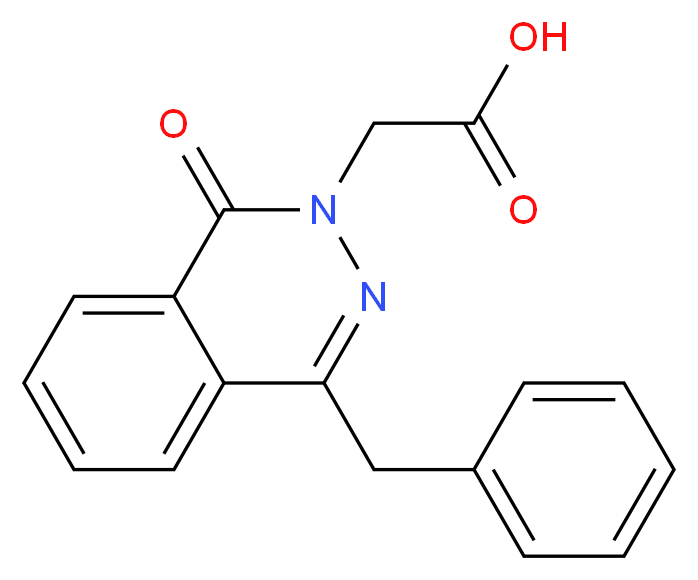 2-(4-benzyl-1-oxo-1,2-dihydrophthalazin-2-yl)acetic acid_分子结构_CAS_114897-85-7