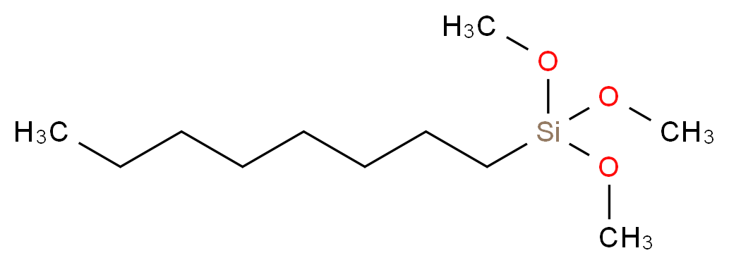 Trimethoxy(octyl)silane_分子结构_CAS_3069-40-7)