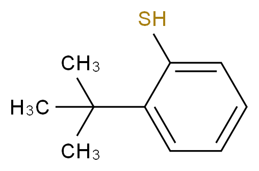 2-叔-丁基硫代苯酚_分子结构_CAS_19728-41-7)