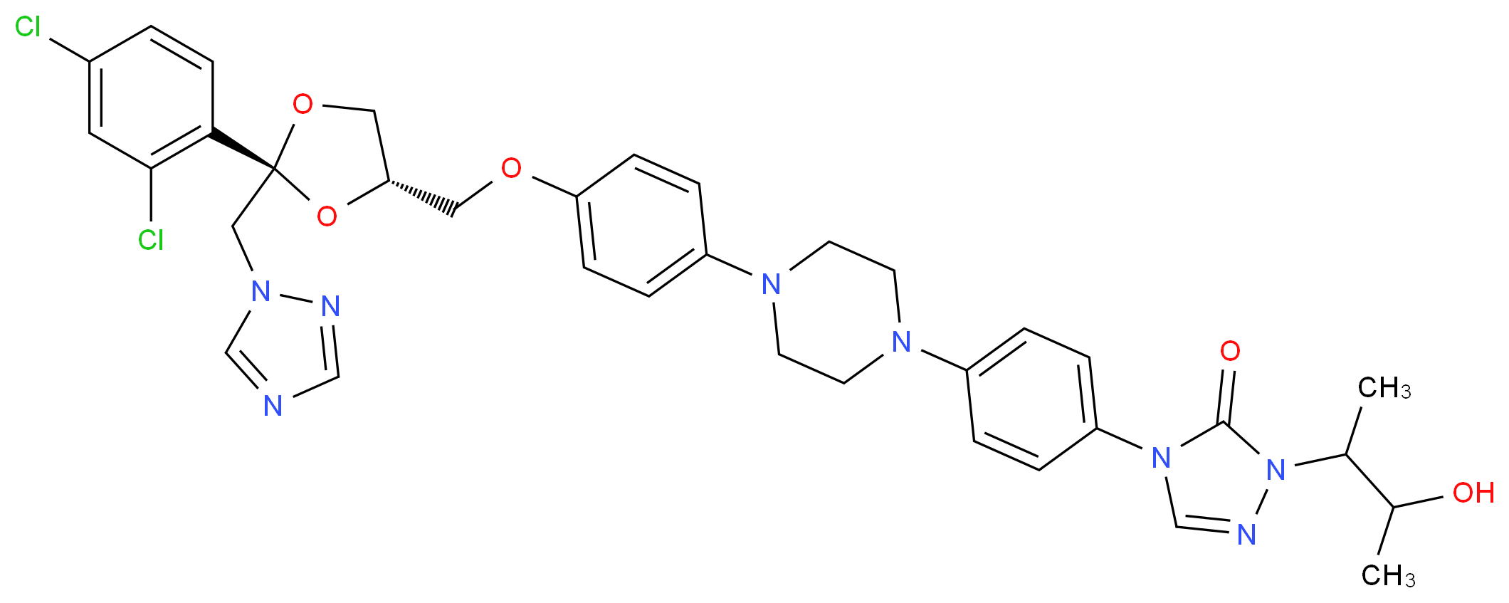 Hydroxy Itraconazole_分子结构_CAS_112559-91-8)