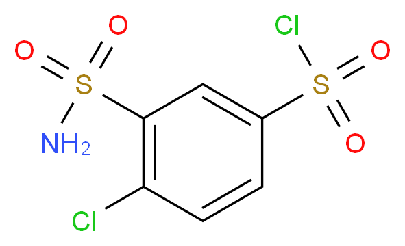 2-Chloro-5-chlorosulphonyl Benzenesulfonamide_分子结构_CAS_61450-06-4)