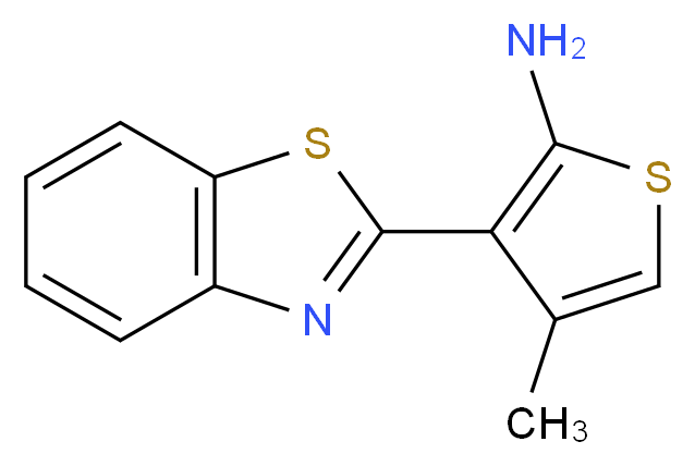 3-(1,3-benzothiazol-2-yl)-4-methylthiophen-2-amine_分子结构_CAS_232941-00-3