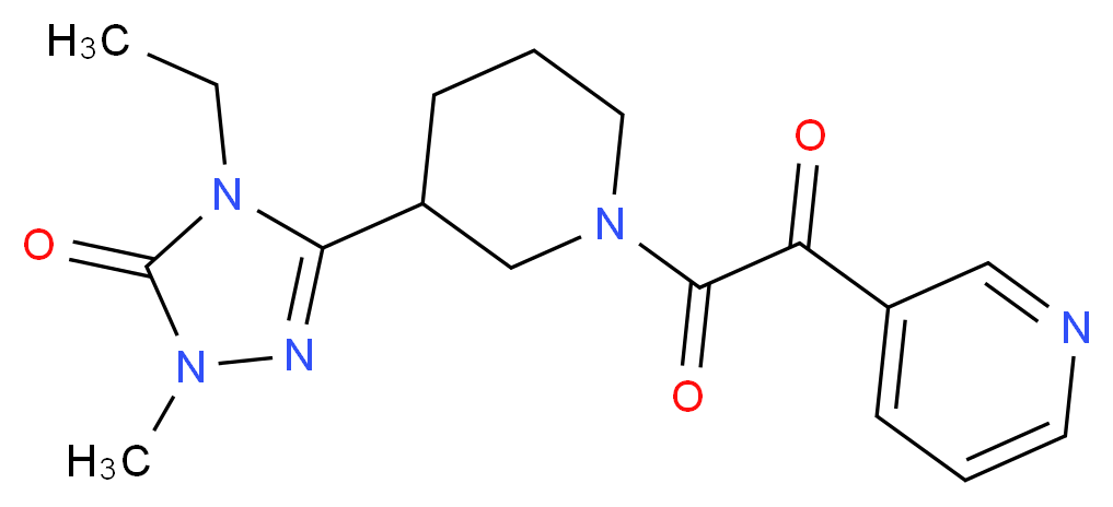 4-ethyl-2-methyl-5-{1-[oxo(pyridin-3-yl)acetyl]piperidin-3-yl}-2,4-dihydro-3H-1,2,4-triazol-3-one_分子结构_CAS_)