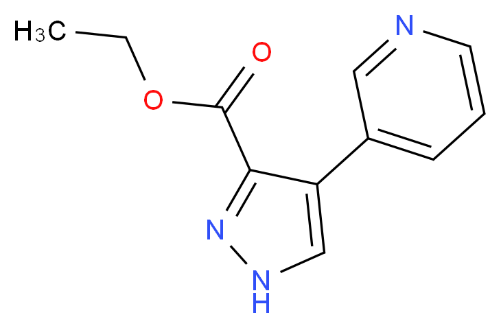 Ethyl 4-(pyridin-3-yl)-1H-pyrazole-3-carboxylate_分子结构_CAS_854699-71-1)