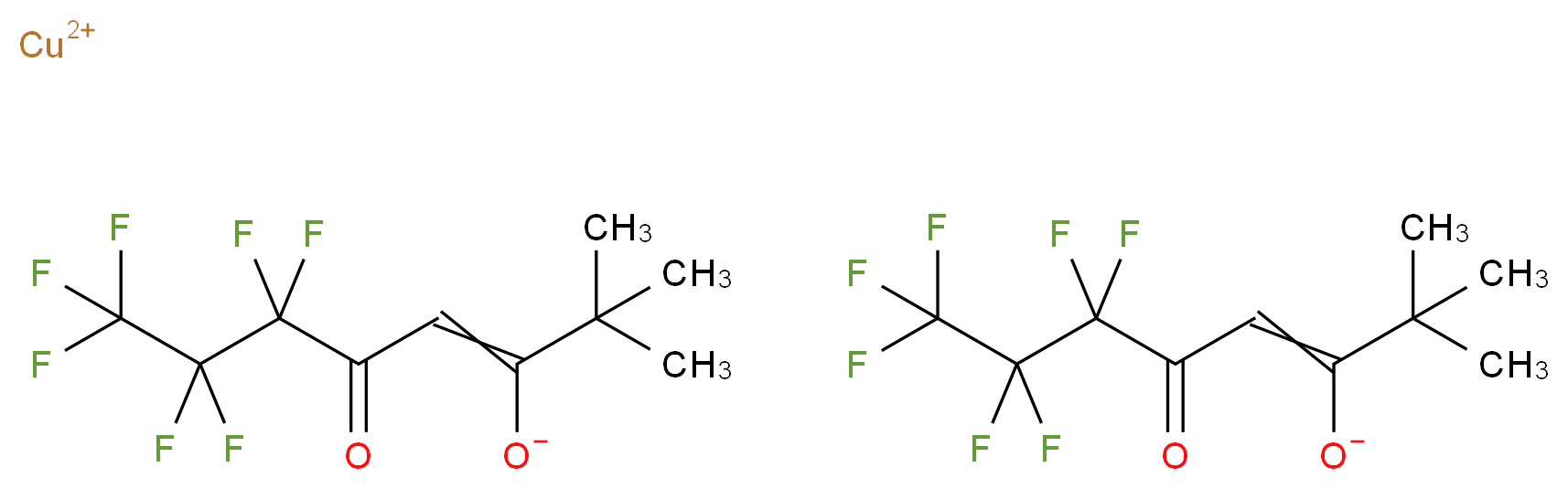 Bis(6,6,7,7,8,8,8-heptafluoro-2,2-dimethyl-3,5-octanedionate)copper(II)_分子结构_CAS_80289-21-0)