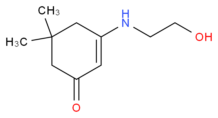 3-[(2-hydroxyethyl)amino]-5,5-dimethylcyclohex-2-en-1-one_分子结构_CAS_201989-32-4