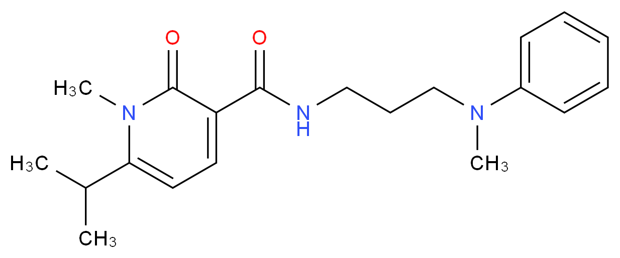 6-isopropyl-1-methyl-N-{3-[methyl(phenyl)amino]propyl}-2-oxo-1,2-dihydropyridine-3-carboxamide_分子结构_CAS_)