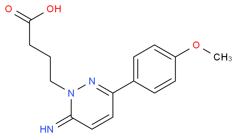 4-[6-imino-3-(4-methoxyphenyl)-1,6-dihydropyridazin-1-yl]butanoic acid_分子结构_CAS_105538-73-6