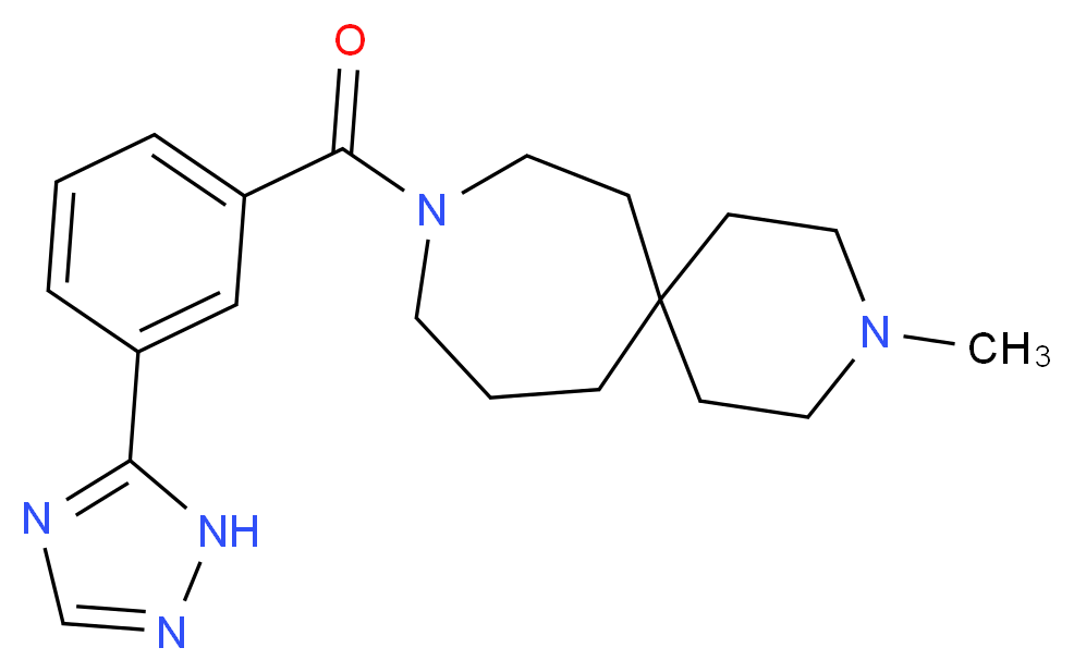 3-methyl-9-[3-(1H-1,2,4-triazol-5-yl)benzoyl]-3,9-diazaspiro[5.6]dodecane_分子结构_CAS_)