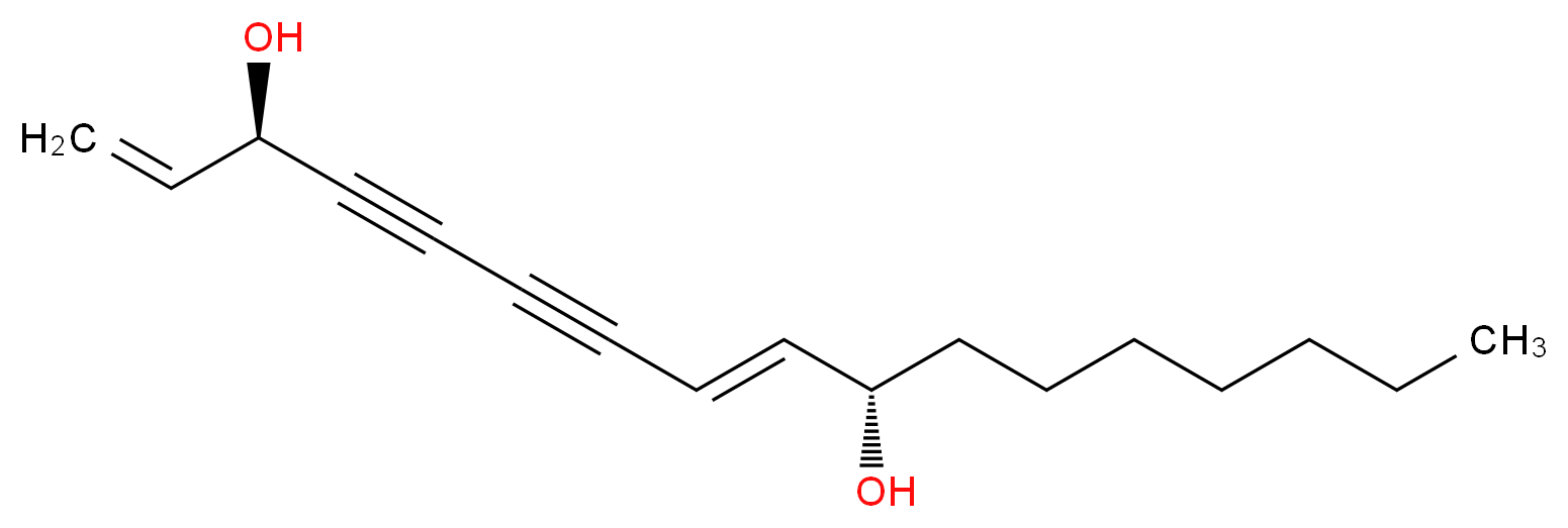 (3R,8E,10S)-heptadeca-1,8-dien-4,6-diyne-3,10-diol_分子结构_CAS_63910-76-9