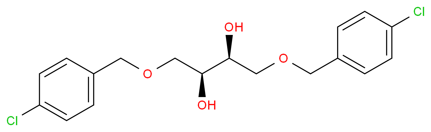 (-)-1,4-双-O-(4-氯苄基)-L-苏糖醇_分子结构_CAS_85362-85-2)