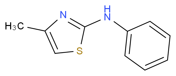 4-methyl-N-phenyl-1,3-thiazol-2-amine_分子结构_CAS_90916-46-4
